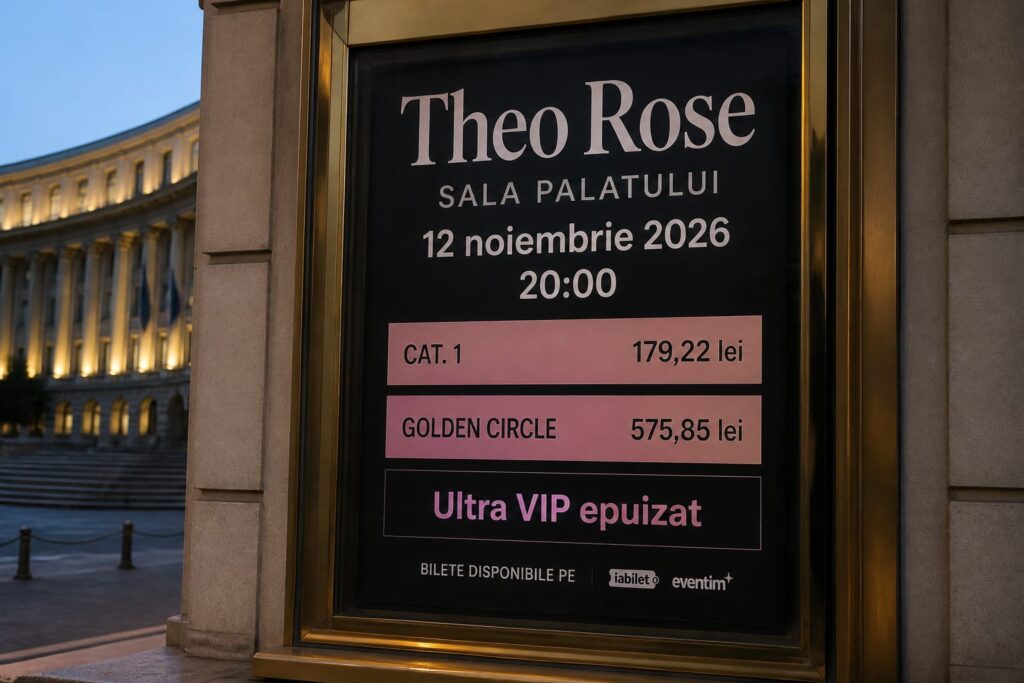 Biletele Ultra VIP pentru concertul lui Theo Rose de la Sala Palatului din 2026 s-au vândut complet