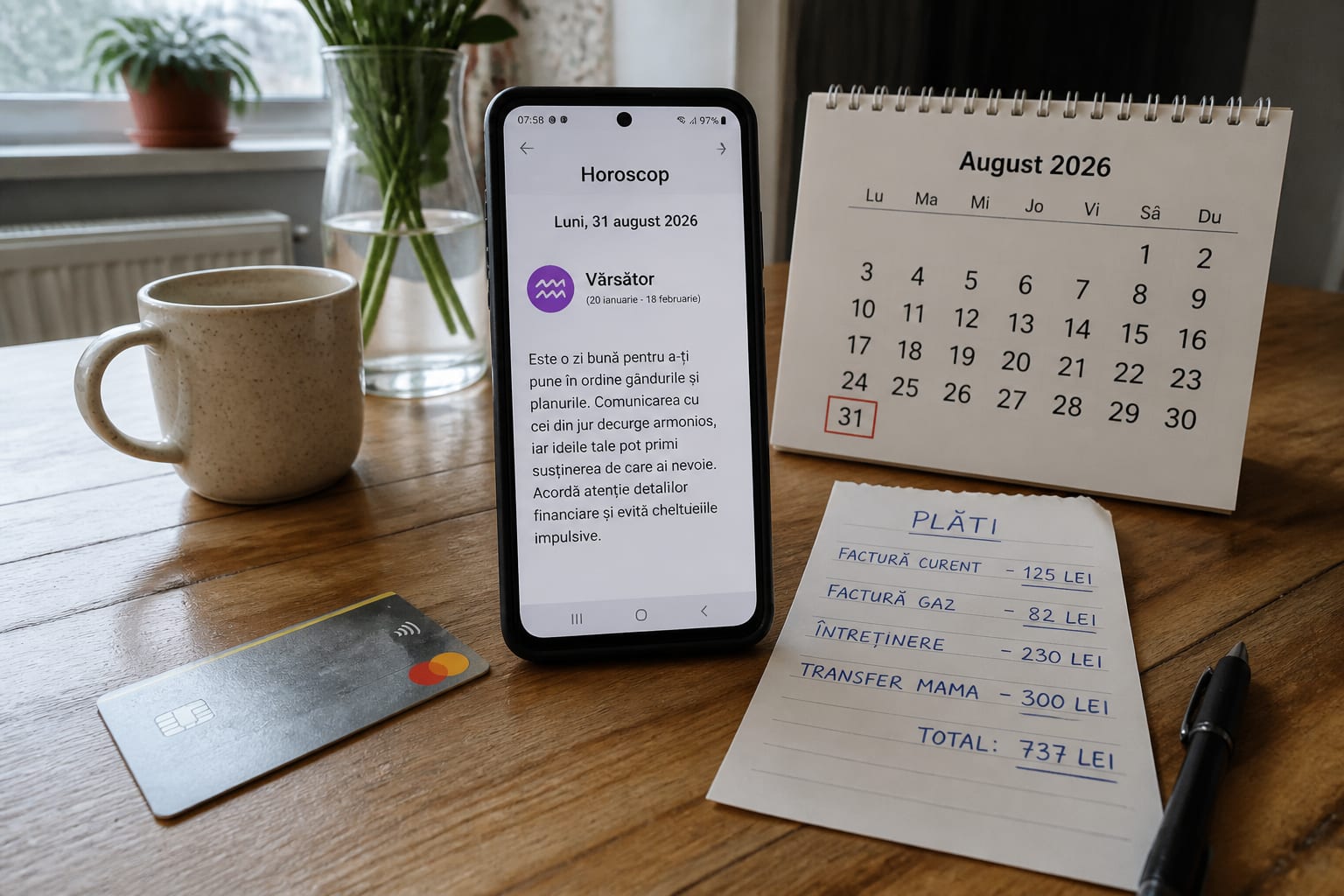 Horoscop 31 august 2026: Ziua cere ordine și decizii clare, cu Scorpionul și Săgetătorul în prim plan