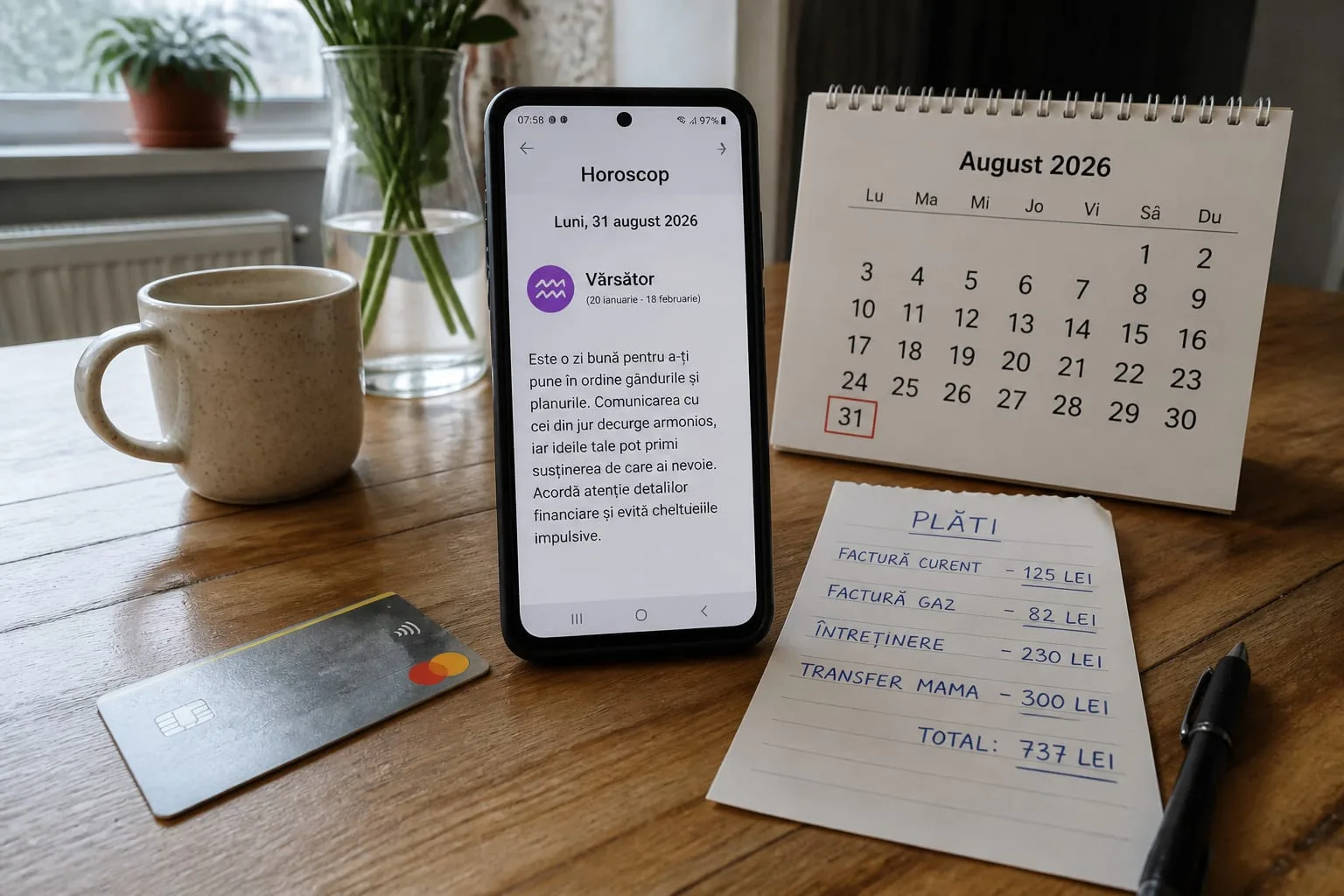 Horoscop 31 august 2026: Ziua cere ordine și decizii clare, cu Scorpionul și Săgetătorul în prim plan